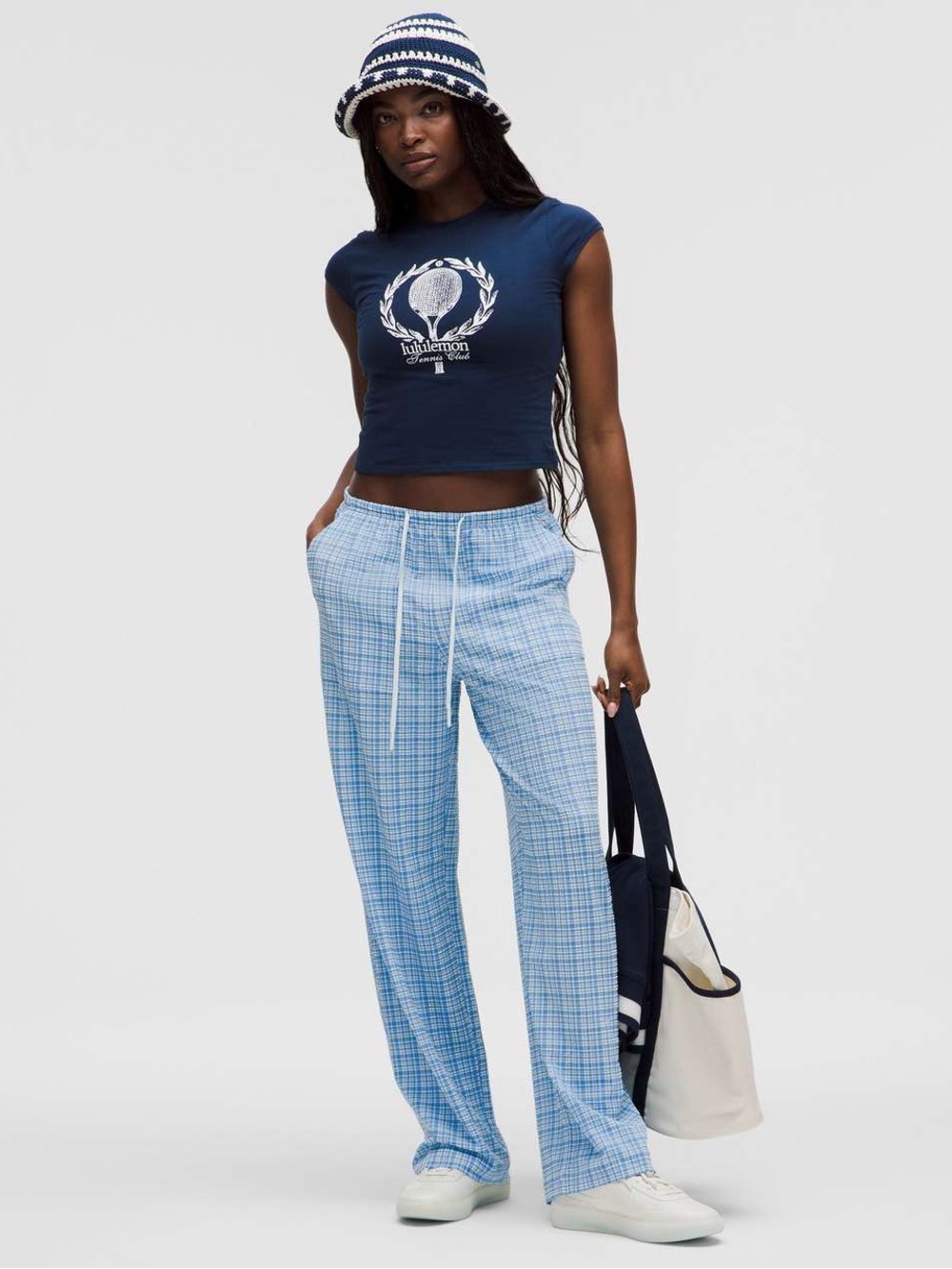 NWT Lululemon Seersucker Check Mid-Rise Pull-On Pant